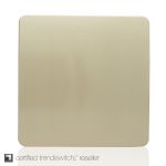 Trendi, Artistic Modern 1 Gang Blanking Plate Champagne Gold Finish, BRITISH MADE, (25mm Back Box Required), 5yrs Warranty