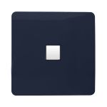 Trendi, Artistic Modern Single PC Ethernet Cat 5 & 6 Data Outlet Navy Blue Finish, BRITISH MADE, (35mm Back Box Required), 5yrs Warranty