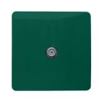 Trendi, Artistic Modern F-Type Satellite 1 Gang Dark Green Finish, BRITISH MADE, (25mm Back Box Required), 5yrs Warranty