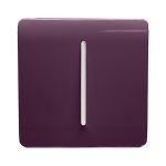 Trendi, Artistic Modern 1 Gang 2 Way 10 Amp Rocker Plum Finish, BRITISH MADE, (25mm Back Box Required), 5yrs Warranty