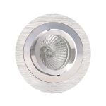 Basico GU10 Swivel Downlight 9.2cm Round 1 x GU10 Max 50W Satin Nickel / Chrome, Cut Out: 80mm, Lampholder Included