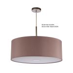 Baymont Polished Chrome 1 Light E27 Universal 3m Single Pendant, Suitable For A Vast Selection Of Shades