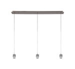 Baymont Polished Chrome 3 Light E27 Universal  Linear Pendant, Suitable For A Vast Selection Of Shades 2m