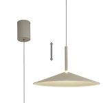 Calice 48cm Rise And Fall Pendant Dimmable, 16W LED, 3000K, 1200lm, Grey/White, 3yrs Warranty