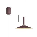 Calice 32cm Rise And Fall Pendant, 9W LED, 3000K, 800lm, Coffee/White, 3yrs Warranty
