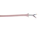 Cavo 1m Pink Braided 2 Core 0.75mm Cable VDE Approved (qty ordered will be supplied as one continuous length)