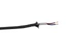 Cavo 1m Black & White Spot Braided 2 Core 0.75mm Cable VDE Approved (qty ordered will be supplied as one continuous length)