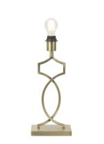Courtyard Rectangular Base Table Lamp Without Shade, Inline Switch, 1 Light E27 Antique Brass