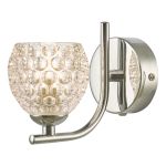 Cradle 1 Light G9 Polished Chrome Wall Light C/W Clear Dimpled Open Style Glass Shade