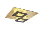 Dalisbon 50cm Ceiling, 48W LED, 3000K, 3360lm, Gold/Black, 3yrs Warranty