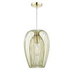 Ero 1 Light E27 Gold Adjustable Wire Pendant