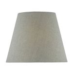 Joanna E14 Grey Linen Tapered 23cm Drum Shade (Shade Only)