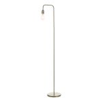 Kiefer 1 Light E27 Satin Chrome Floor Lamp With Inline Foot Switch