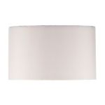 Madrid E27 White Faux Silk 42.5cm Drum Shade (Shade Only)