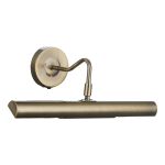 Onedin 2 Light E14 Antique Brass Picture Light With Positionable Head & Built In Rocker Switch