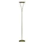 Opus 1 Light R7s Antique Brass Floor Standard Uplighter With Rotary Dimmer Switch