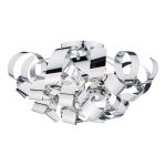 Rawley 5 Light G9 Polished Chrome Flush Ceiling Fitting Features Ribbons Of Polished Chrome