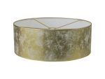 Sigma Round Cylinder, 600 x 220mm Gold Leaf With White Lining Shade
