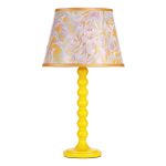 Spool 1 Light E14 Yellow Bobbin Wood Style Table Lamp With Inline Switch (Base Only)