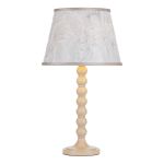 Spool 1 Light E14 Taupe Bobbin Wood Style Table Lamp With Inline Switch (Base Only)