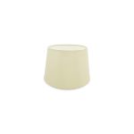 Sutton Dual Mount Round Empire, 240/300 x 200mm Faux Silk Fabric Shade, Ivory Pearl/White Laminate
