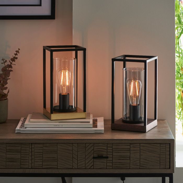 Grey lantern table lamp discount