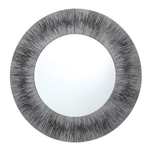 Neome Round Mirror With Silver/Grey Frame 80CM