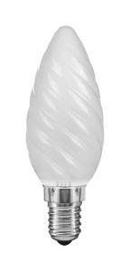 Candle 35mm Twisted E14 Frosted 60W Incandescent/T