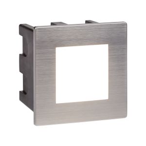 Ankle LED Indoor/Outdoor Recessed Square, Stainless Steel, Opal White Diffuser 0761