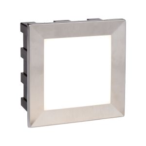 Ankle LED Indoor/Outdoor Recessed Square, Stainless Steel, Opal White Diffuser 0763