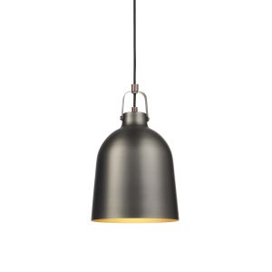 Lazenby 1 Light E27 Aged Pewter With Contrasting Aged Copper Adjustable Pendant