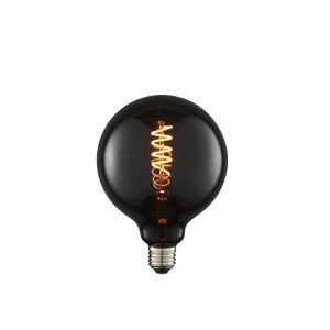 Spiral E27 Smoked Tinted Glass 4W LED Globe Bulb 125mm 80lm