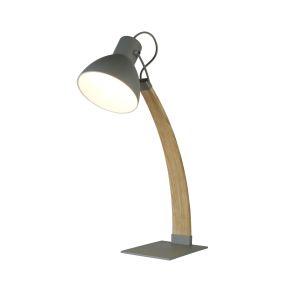 Nanna Table Lamp, Light Wood, Matt Grey