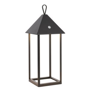 Hoot 1 Light 3.15W Integrated LED 230lm Warm White Matt Black IP44 Large Solar Powered Table/Hanging Lamp With Photocell Sensor
