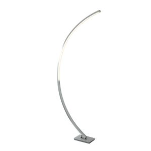 Colton LED Curved Floor Lamp, Satin Silver