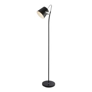 Flower Pot 1 Light Floor Lamp - Painted Black