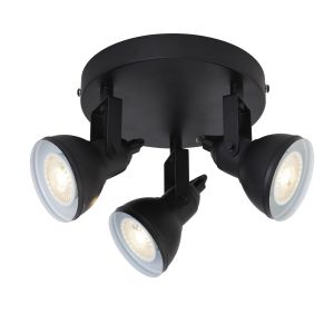 3 Light Spotlight Black Finish