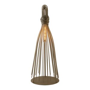 Caraffe Twisted Cage Frame Table Lamp, Champagne