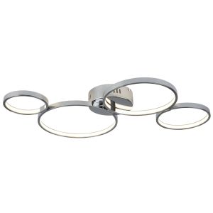 Solexa 4 Ring LED Ceiling Flush, Chrome