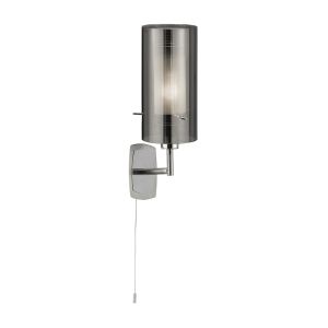 Duo 2 - 1 Light Wall Bracket With Smokey Outer/Frosted Inner Glass Shades
