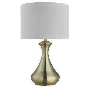 Touch Lamp - Antique Brass, Ccrain Shade