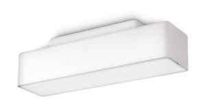 Peace Surface Mounted Ceiling Lamp, 1 Light 2G7 White Aluminium/Synthetic
