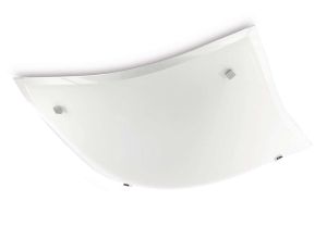 Clavate Ceiling Lamp, 1 Light E27 White/Glass