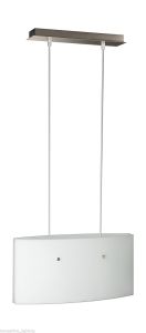 Cretonne Single Pendant, 2 Light E27 Matt White