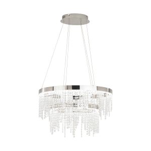 Antelao 1 Light LED Integrated 46W, Double Insulated, 220V Adjustable Pendant Polished Chrome With Crystal