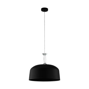 Monte Fuerte 3 Light Low Energy E27, Adjustable, Double Insulated, 220V Pendant Black With Crystal