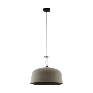 Monte Fuerte 3 Light Low Energy E27, Double Insulated, 220V Adjustable Taupe pendant With Crystal