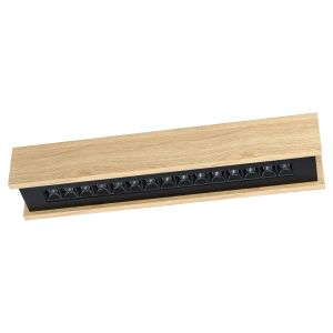 Termini 2, 1 Light Wood 19.5W LED Integrated Surface Mounted Ceiling Light