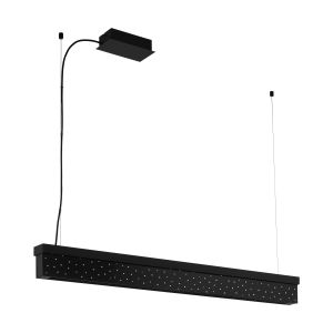 Aurotonello 1 Light LED Integrated, Double Insulated Black Pendant With Glass