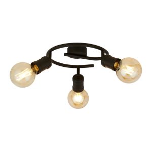 Dance 3 Light E27 Adjustable Spotlight Sand Black Metal